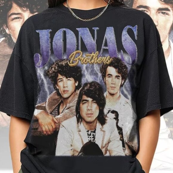 Jonas Brothers 90s Vintage Bootleg T-Shirt - Picture 1 of 2